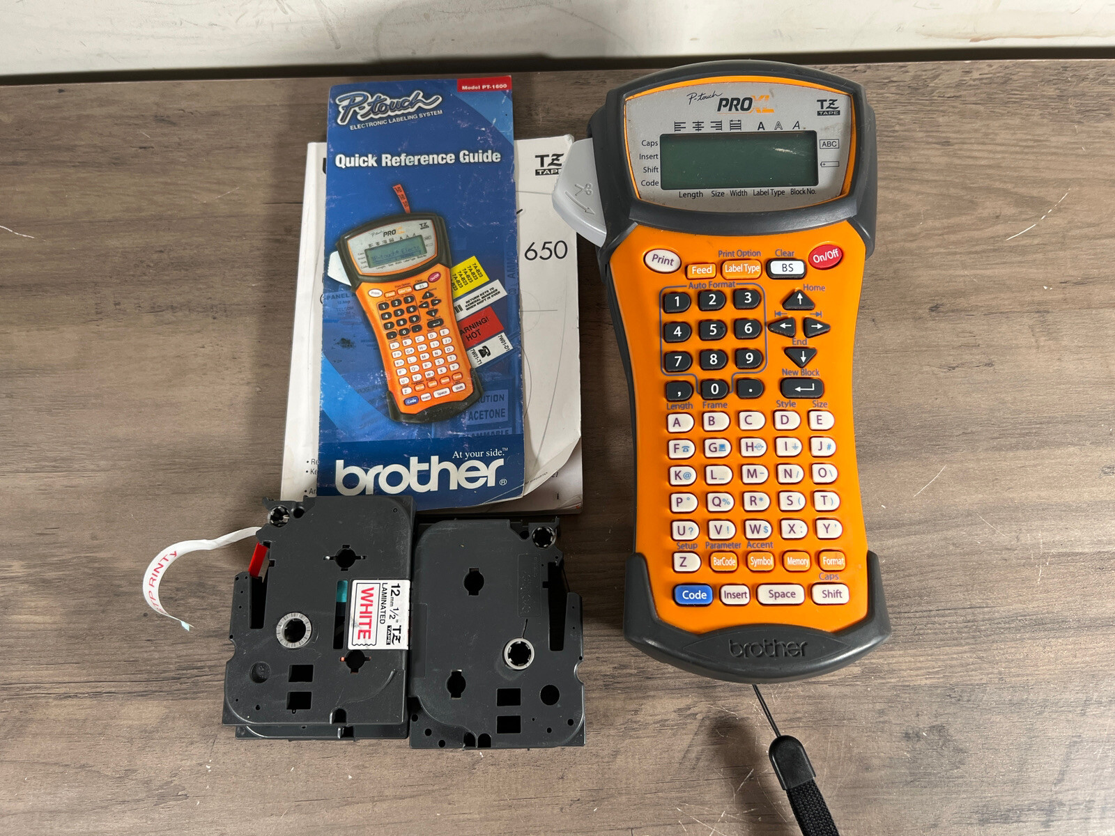 Brother PTouch Pro XL PT1600 w/ Ink Cartridges & Manual Bundle eBay