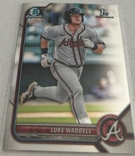 2022 Bowman Chrome Baseball Luke Waddell Atlanta Braves 1st Bowman #BCP-48