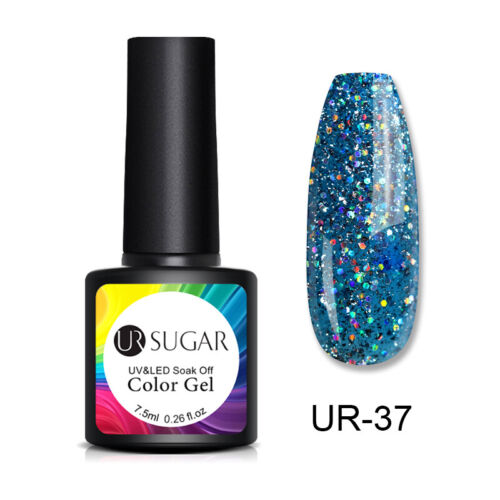 UR SUGAR 172 Colors UV Gel Polish Glitter Purple Top Base Gel Gel Varnish 7.5ml - Picture 119 of 119