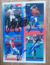 Ryne Sandberg,Mike Mussina, Reggie Sanders Jose Canseco Signed Classic 1992 Card