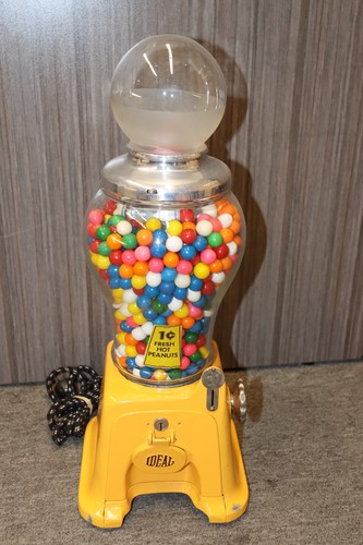 1940s? Ideal 1¢ Peanut Vending Machine Lighted Globe Countertop Vendor
