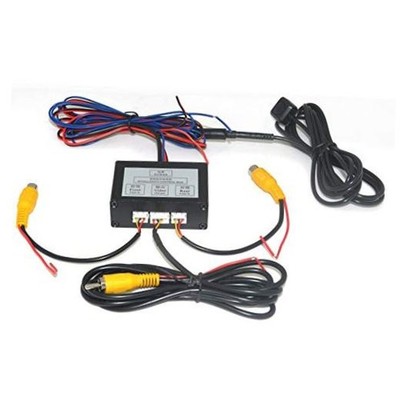 Car 2 Cameras Switch Control Box - 2 Way Channel for Front/Rear/Right/Left View