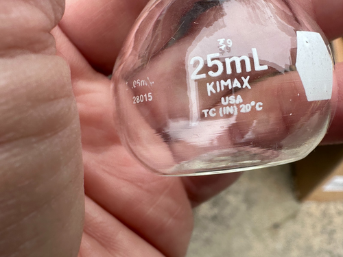 Kimax/Pyrex 25 ml Messkolben - 11 Stück - Bild 2 von 10