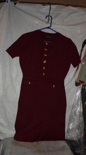 MEROKEETY , BODYCON,CRANBERRY, SWEATER DRESS.SZ M. BUST 36" DISPLAY