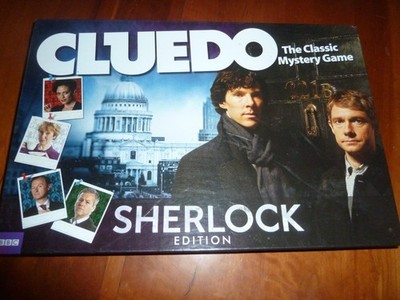 CLUEDO Classic Mystery Board Game Sherlock Edition 2012 UK BBC, 100% Complete!
