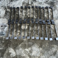 Howdens Kitchen Cupboard Handle D shaped, silver, with screws, 160mm x 24 .