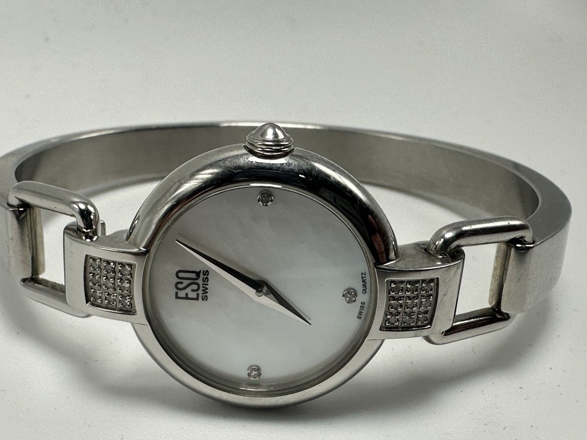 ESQ By Movado E5407 New Battery Ladies MOP Bangle Watch 25MM  display picture 1