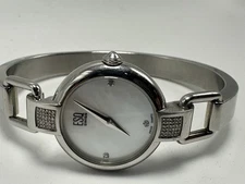 ESQ By Movado E5407 New Battery Ladies MOP Bangle Watch 25MM 6.5" Swiss Made N59