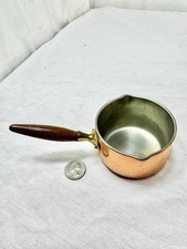 Vtg Tagus Copper Melting Pot Smelting Pour Ladle Wood Handle 2 Spouts Portugal