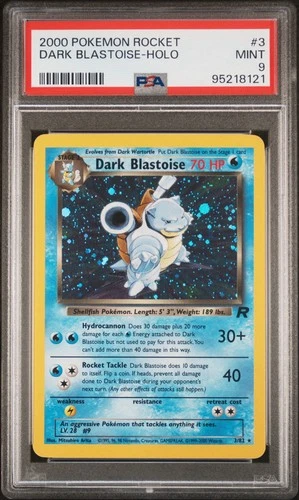 2000 POKEMON ROCKET #3 DARK BLASTOISE-HOLO PSA 9