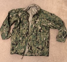 NEW US NAVY NWU Type III AOR2 Woodland Gore-tex parka jacket size Med Reg
