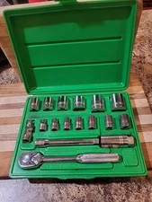Vintage Westline USA 17 Pc. 3/8" Dr. 12 Pt. Socket Tool Set. 🇺🇸 