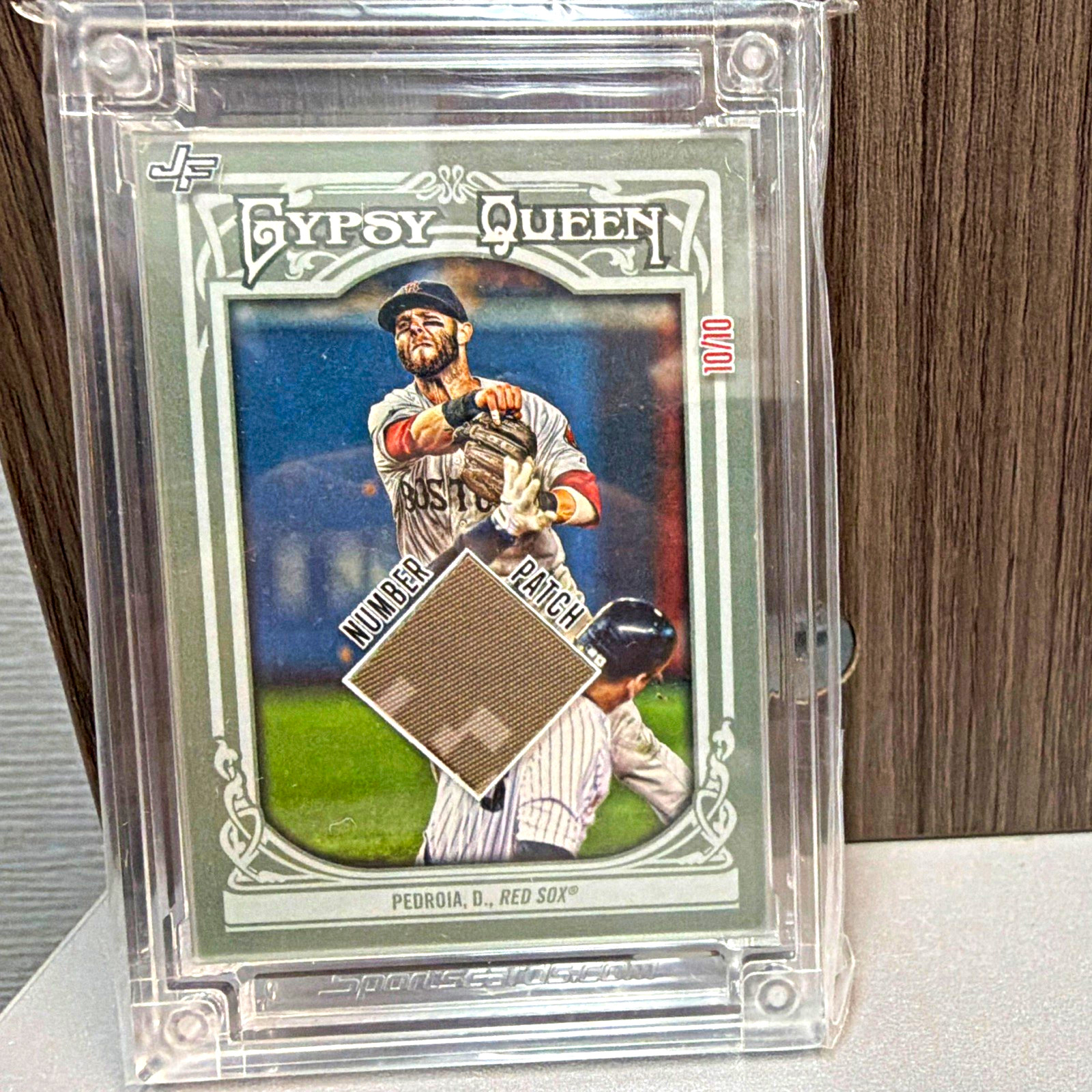 2022 Jersey Fusion Dustin Pedroia Red Sox Number Patch 10/10 Memorabilia