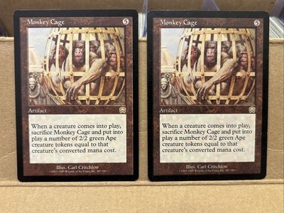 2x Monkey Cage Mercadian Masques MTG Magic LP