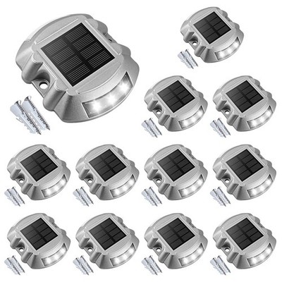 VOLISUN Solar Deck Lights Driveway Dock Lights, 12-Pack Led IP68 Waterproof O...