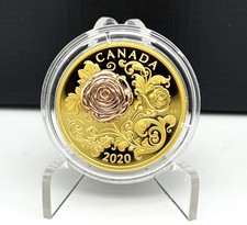 Canada 2020 $200 The Queen Elizabeth Rose 1oz Pure Gold Coin Royal Canadian Mint