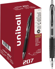 207 Retractable Gel Pens, Medium Point 0.7Mm , Black, 36 Count