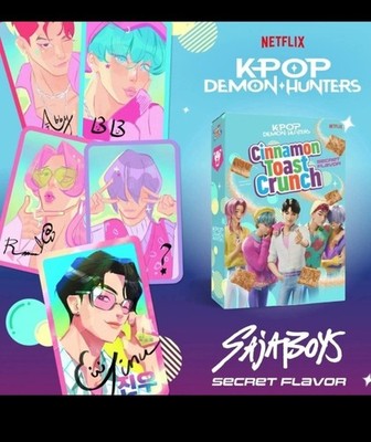 Cinnamon Toast Crunch x K-Pop Demon Hunters LE Box Cereal Saja Boys Only 1 Box