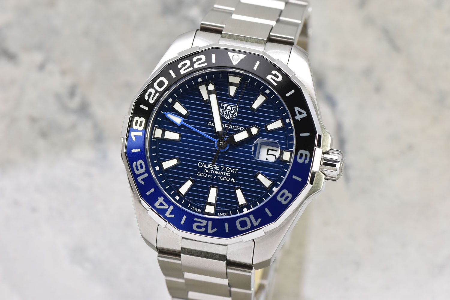2020 TAG Heuer Aquaracer GMT Blue Dial "Batman" Automatic Watch WAY201T.BA0927