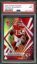 2020 Panini Phoenix Patrick Mahomes Fire Burst Fanatics Exclusive #45 PSA 9 SP
