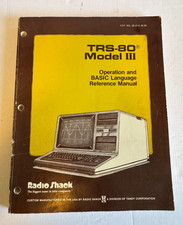 TRS-80 Model lII Operation and BASIC Language Reference Manual Radio Shack 1980