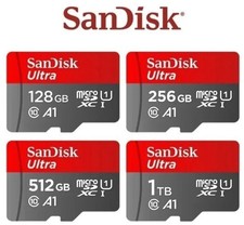 SanDisk Ultra 256GB 512GB 1TB 1.5TB Micro SD SDXC C10 U1 A1 120MB/s Memory Card