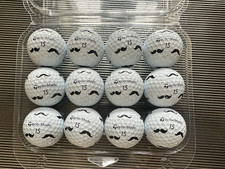  Rare TaylorMade TP5 Pix Mustache Logo Golf Balls 4A-5A Grade - Dozen