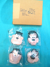 Set Of 4 Vintage Disney Goof Troop Water Bath Squirt Toys Goofy Max PJ Pete