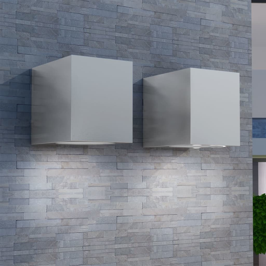 Set 2 Applique Cubo Esterno LED - Illuminazione Architetturale