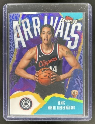 2025-26 Topps Finest Yanic Konan-Niederhauser Arrivals RC Refractor Purple #/125