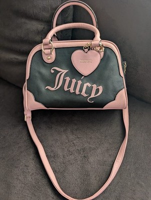 Juicy Couture Black & Pink Bowler Bag mit Herz-Charm
