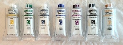 7 Grumbacher Finest Vintage Oil Paints NOS Some Hard To Find Colors