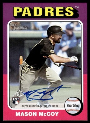2024 Topps Heritage Real One Mason Mccoy Rookie Auto Pittsburgh Pirates #ROA-MM