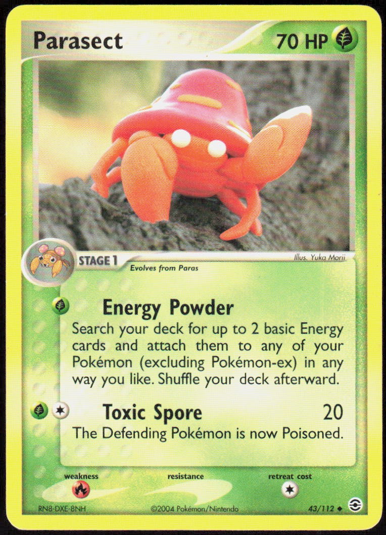 Parasect 43/112 Uncommon EX FireRed & LeafGreen LP Pokemon