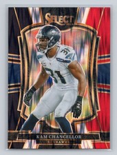 2025 Panini Select #149 Kam Chancellor Black and Red Prizm Shock
