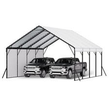 VEVOR Heavy Duty Metal Carport 20 x 20 ft Outdoor Car Shelter Garage for Boats