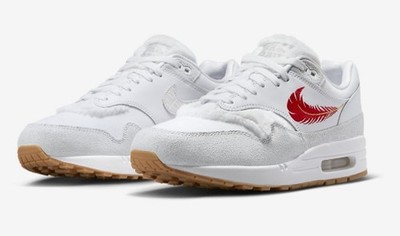 Nike Air Max 1 Premium The Bay White Red Sz 8 FJ4451 100 Fashion
