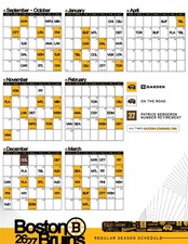 6 2026-27 Boston Hockey Magnet Schedule Refrigerator Locker Office 6 2026-27 Boston Hockey Magnet Schedule Refrigerator Locker Office