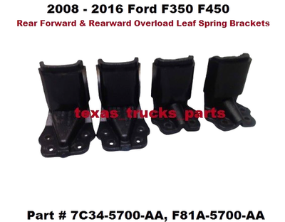 08 to 16 Ford F350 Rear Rearward & Forward Aux Overload Leaf