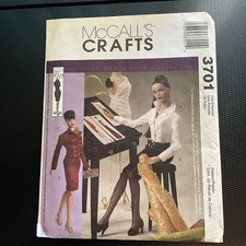 McCall's 3701 16" Doll TYLER WENTWORTH Bodysuit Skirt Jacket Purse Belt Uncut