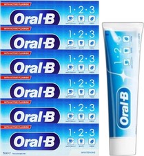 Pack of 6 Oral-B 123 Whitening Toothpaste 75ml 21.11 per litre