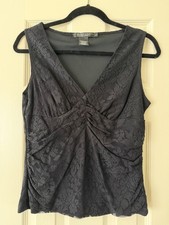 Vintage Y2K Rampage Lace Babydoll Top Sz L Sleeveless Whimsigoth Fairy Grunge