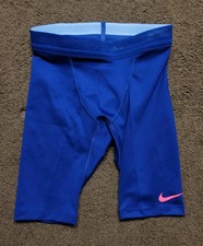 Nike Pro Elite Men’s Size Medium Made In USA Blue Pink Running Half Tights Rare