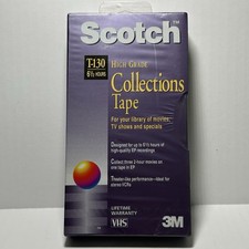 Vintage 3M Scotch T-130 VHS Tape High Grade Collections Sealed New Old Stock