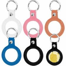5 Pcs PU Leather Coin Holder Keychain AA Coin Holder AA Chip Holde Cute Coin Pou