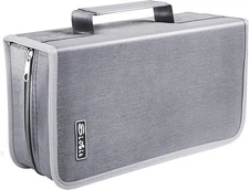 DVD Case, 128 Capacity CD/DVD Case Wallet Binder Storage Holder Booklet for Car