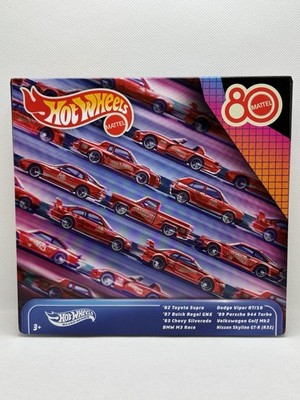 Hot Wheels Mattel 80th Anniversary 8-Pack 8 Toy Car Set Red JGK09 Japan Track#