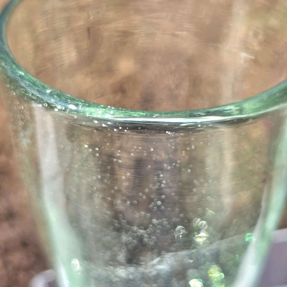 Стаканы 4 TAG Ltd 6 дюймов зеленые выдувные вручную пузырьковое стекло хайбол стаканы Lg 20 унций  - Изображение 3 из 4