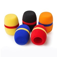 5 PCS Colorful Mic Covers Handheld Microphone Windscreen Foam Covers Foam Mic...
