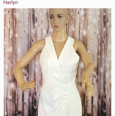 Harlyn White Dress - Sleeveless Asymmetrical Cocktail Dress - White - Size  XL | eBay